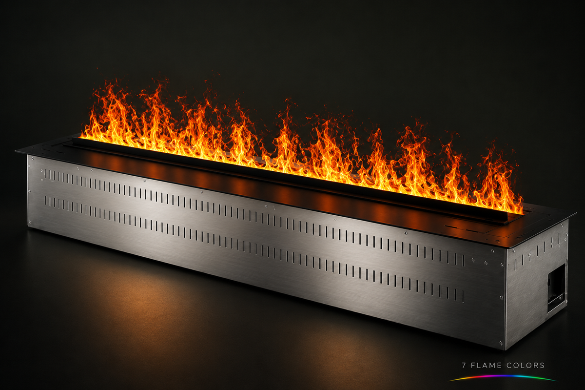 98" Luxury Smart Electric Water Vapor Fireplace